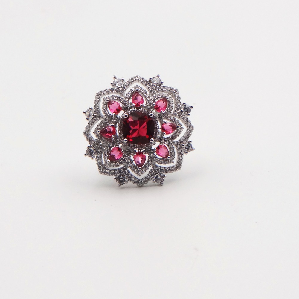 925 cocktail ring with ruby