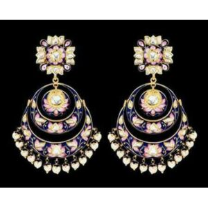 22K/916 Gold Enemal Ladies Earrings