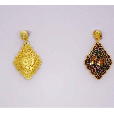 916 GOLD MEENA EARRINGS