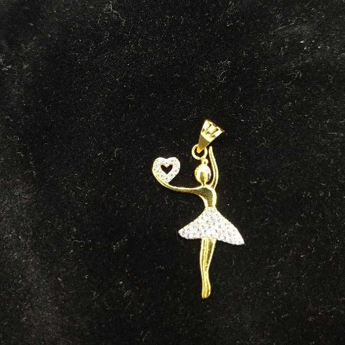 Antique Gold Doll patten Pendant