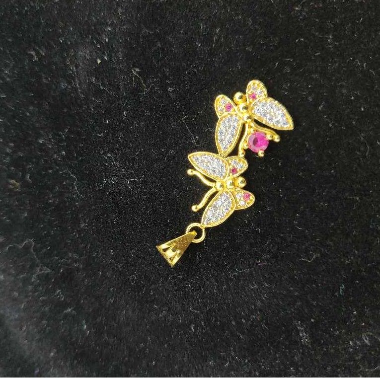 18KT Gold Delicate Butterfly Pendant