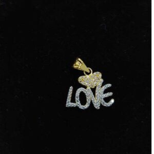 Gold Love Letter Modern Pendant