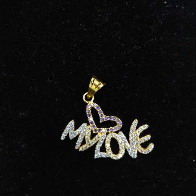 Antique Love Letter Gold Diamond Pendant