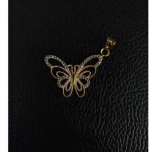 Light Weight Butter Fly Shape  916 Gold Fancy Pendant