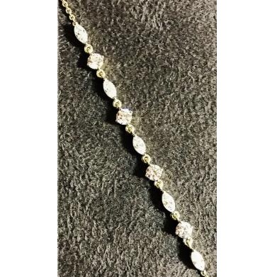 9KT Simple swarovski  ladies Bracelet