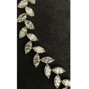 Leaf Shaped 9KT swarovski Ladies Bracelet