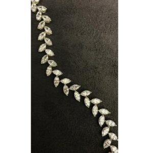 Leaf Shaped 9KT swarovski Ladies Bracelet