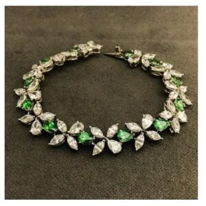Flower Shape 9KT Swarovski Bracelet