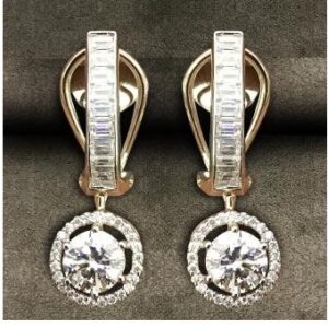 9KT Modern Swarovski Earring