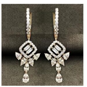 Antique 9KT Swarovski Ladies Earring