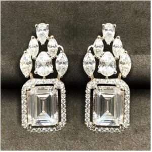 Modern 9KT Swarovski Ladies Long Earring