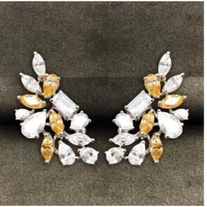 Modern 9KT Swarovski Ladies Earring