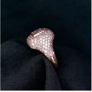 9KT Antique Style Swarovski Ladies Ring