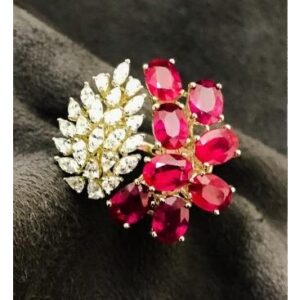 Antique Style 9KT Swarovski Ring
