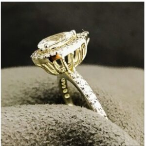 Modern Designer 9KT Gold Swarovski Ring