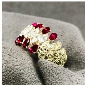 9KT Classic Swarovski Ladies Ring