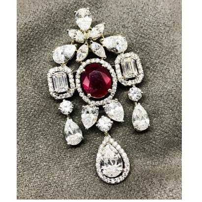 9KT Swarovski Royal Style Pendant Set