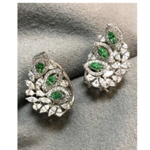 9KT Floral Swarovski Pendant Set