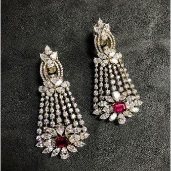 Elegant 9KT Swarovski Long Earring