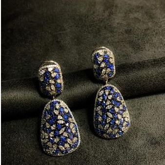 Modern 9KT Swarovski Ladies Long Earring