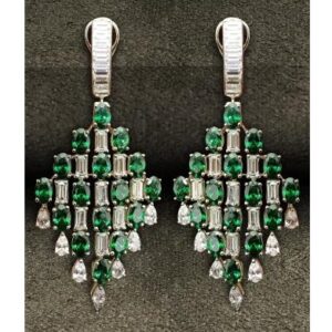 Designer 9KT Swarovski Long earring