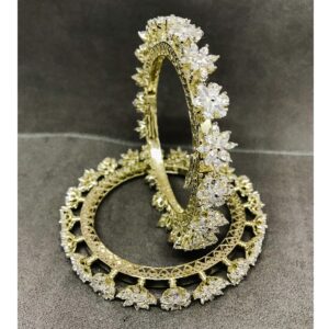 9 Carat Swarovski Flower Shape Ladies Bangles