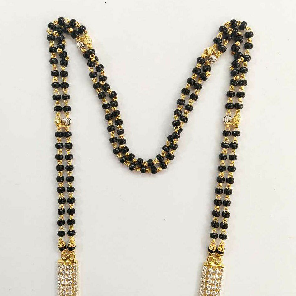 22k Gold Cz Designer Long Mangalsutra DVJ-026 - Image 5
