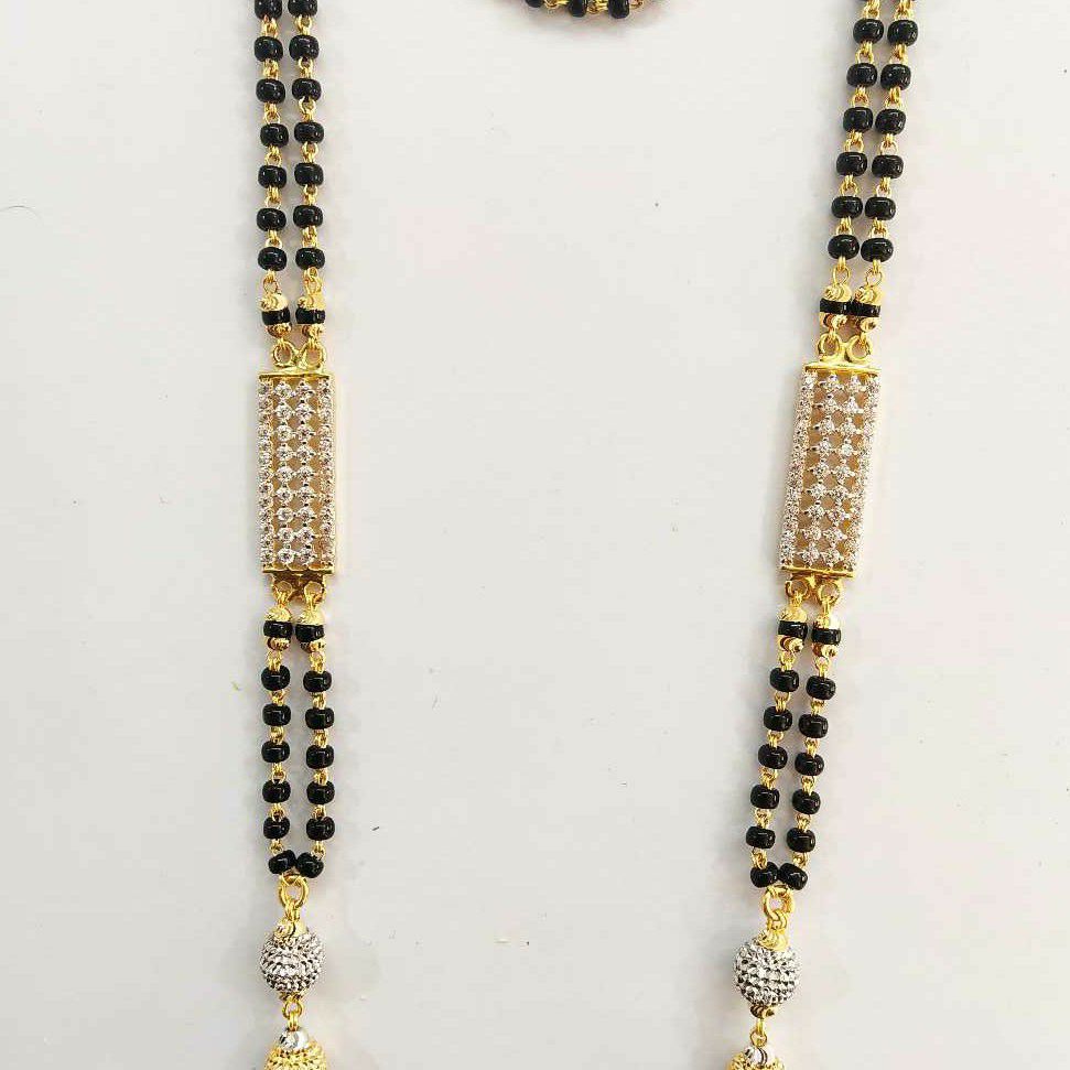 22k Gold Cz Designer Long Mangalsutra DVJ-026 - Image 4