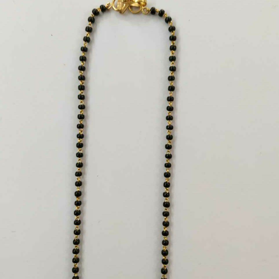 22k Gold Cz Ball Single Line Mangalsutra DVJ-023 - Image 3