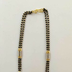 22k Gold Fancy Chain Double Mangalsutra DVJ-022