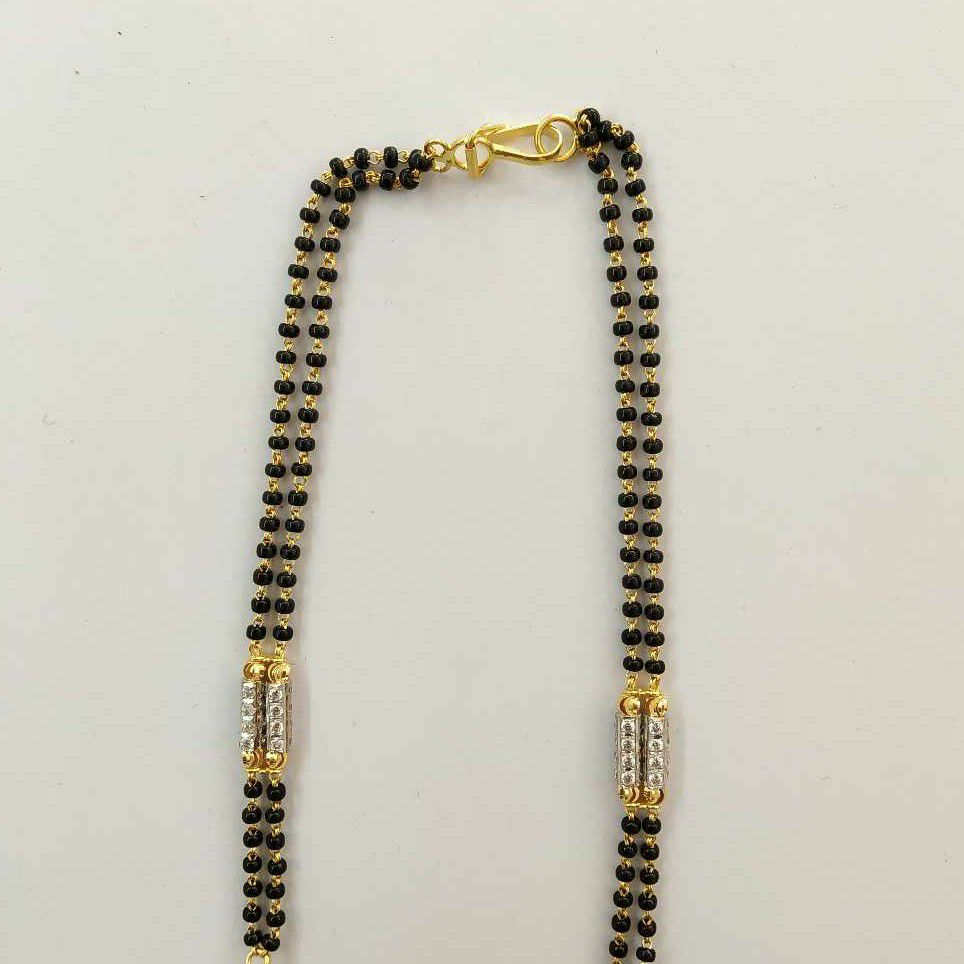 22k Gold Fancy Chain Double Mangalsutra DVJ-022 - Image 4