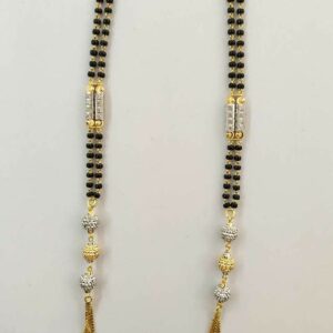 22k Gold Fancy Chain Double Mangalsutra DVJ-022