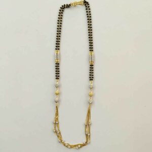 22k Gold Fancy Chain Double Mangalsutra DVJ-022