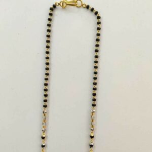 22k Gold Cz Heart Single Line Fancy Mangalsutra DVJ-021