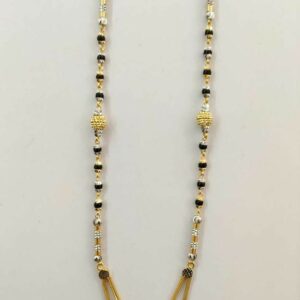 22k Gold Cz Heart Single Line Fancy Mangalsutra DVJ-021