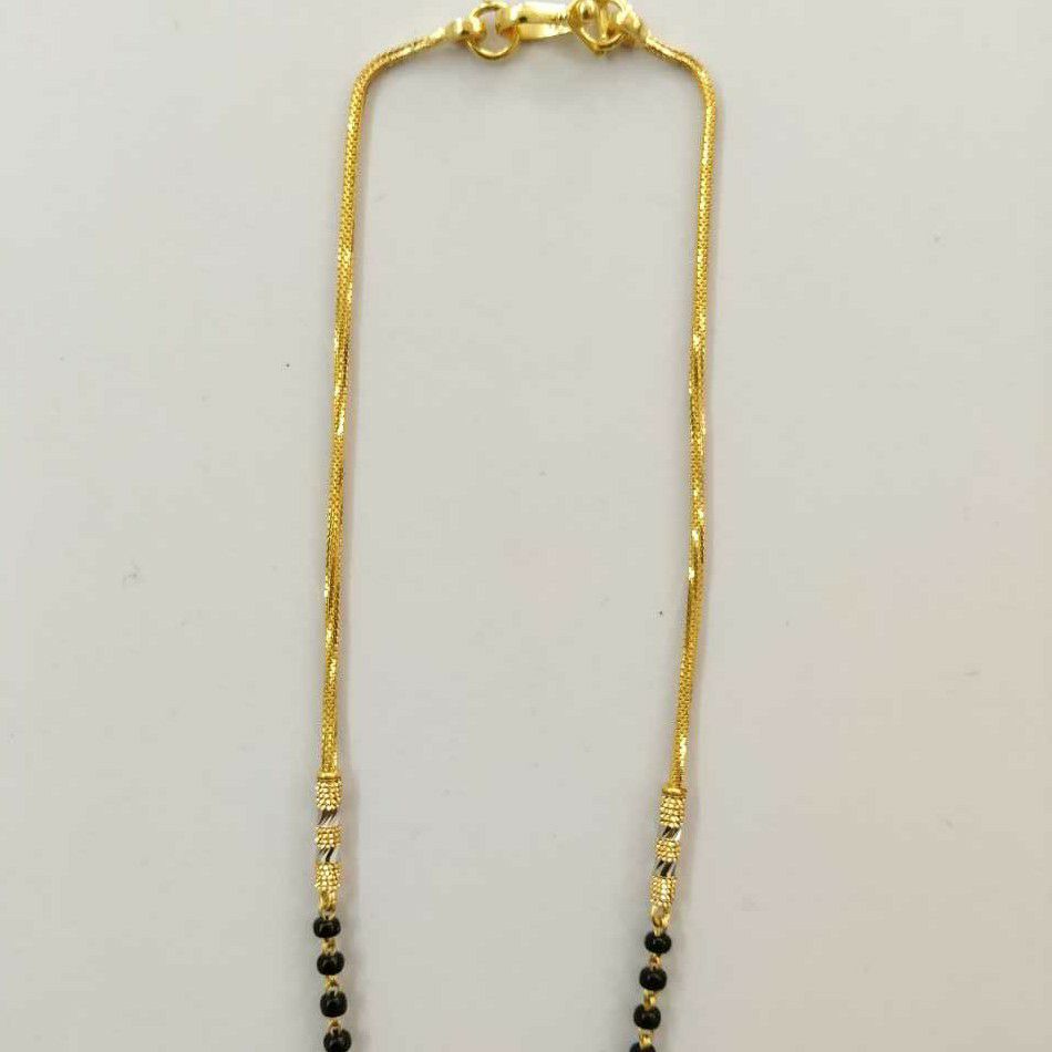22k Gold Designer Single Line Mangalsutra DVJ-020 - Image 4