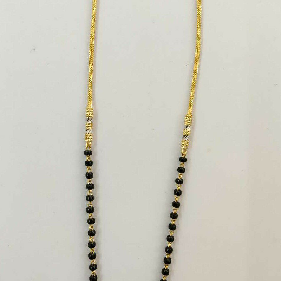 22k Gold Designer Single Line Mangalsutra DVJ-020 - Image 3
