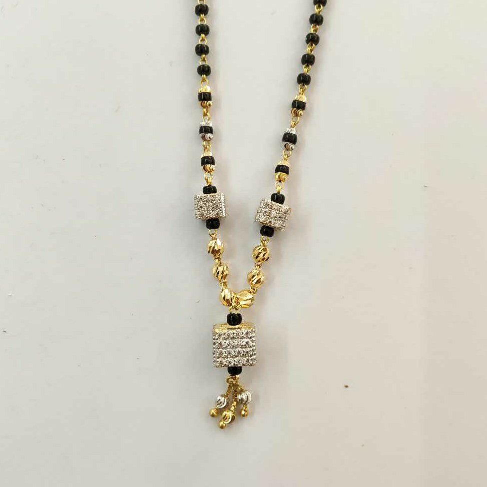 22k Gold Designer Single Line Mangalsutra DVJ-020 - Image 2
