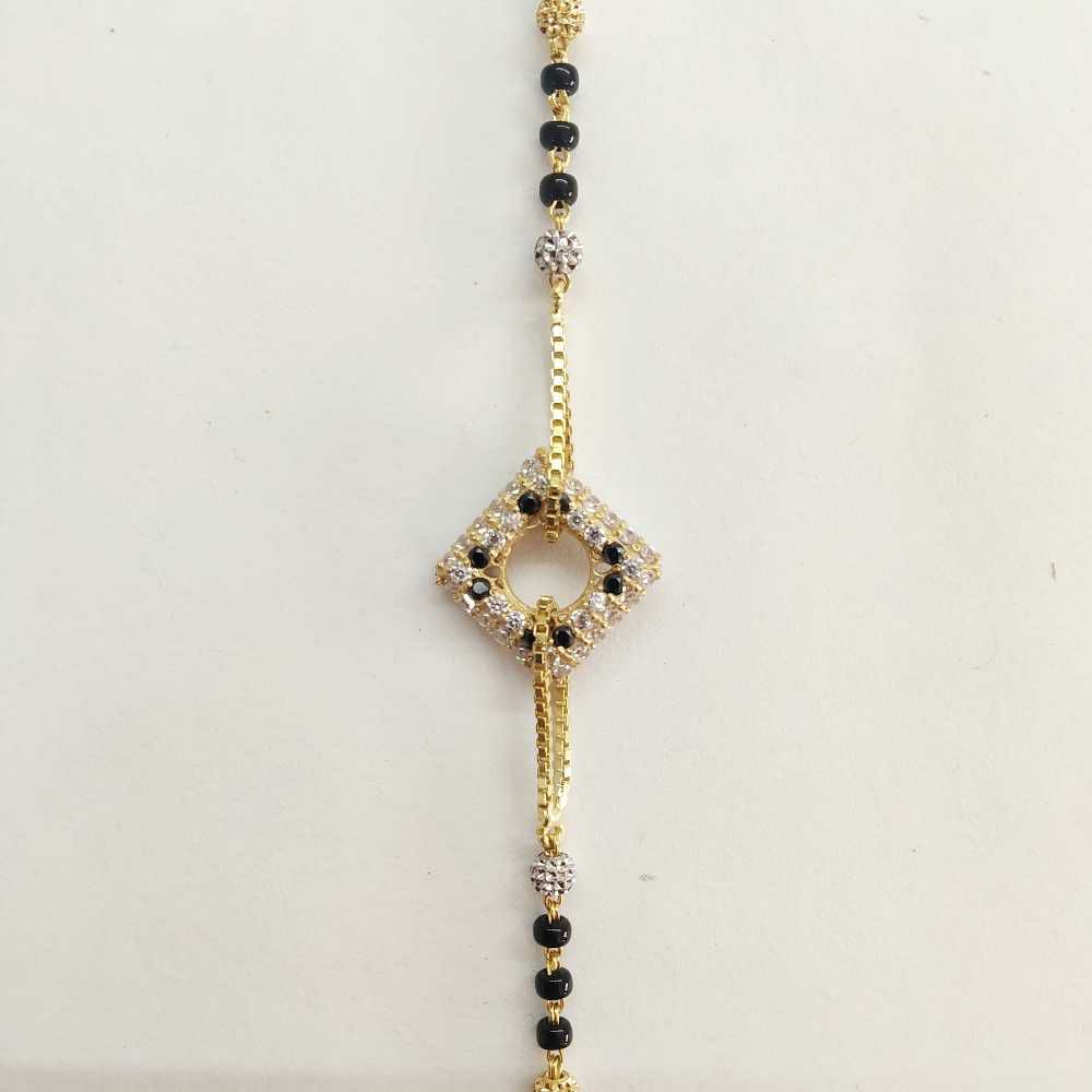 22k Gold Diamond Square Bracelet DVJ-016 - Image 3