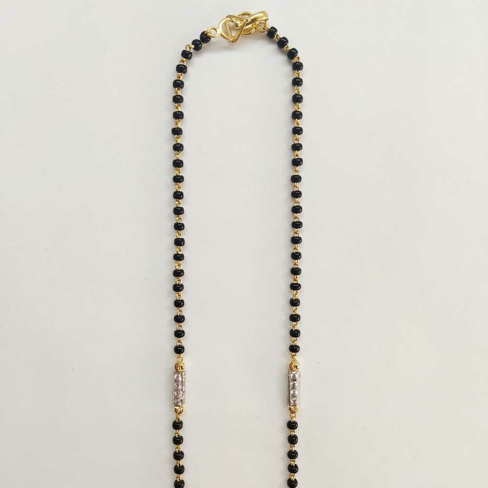 22k Gold Designer Single Line Mangalsutra DVJ-013 - Image 3