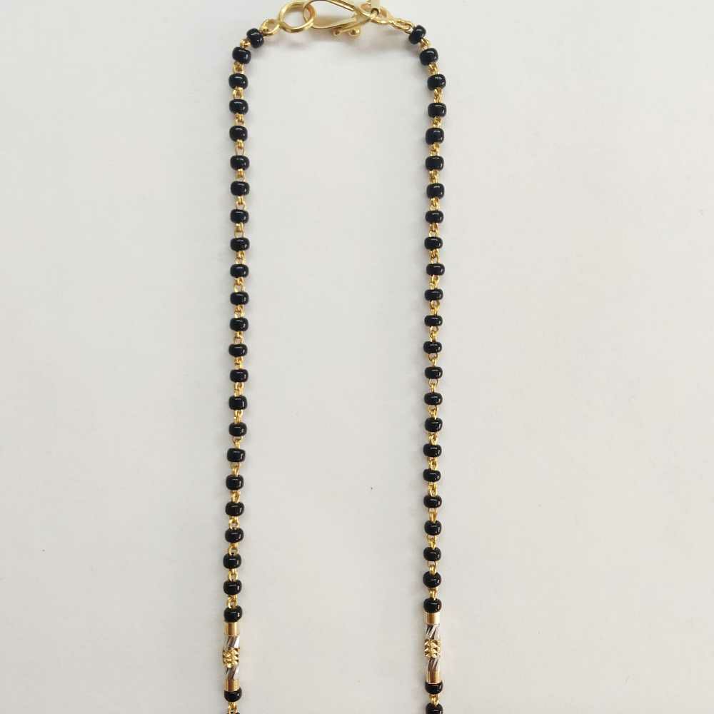 22k Gold Fancy Single Line Cz Ball Mangalsutra DVJ-011 - Image 3
