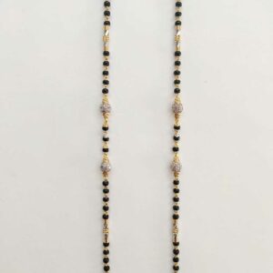 22k Gold Fancy Single Line Cz Ball Mangalsutra DVJ-011