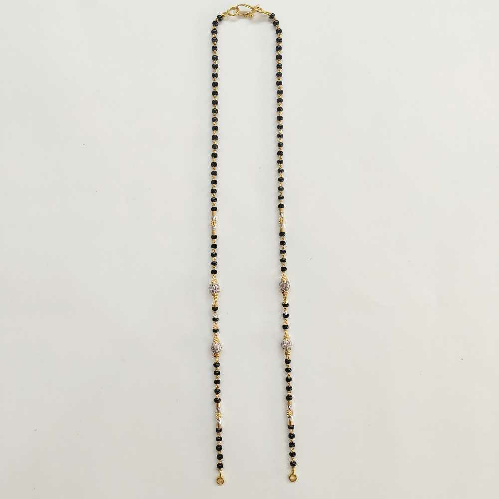 22k Gold Fancy Single Line Cz Ball Mangalsutra DVJ-011