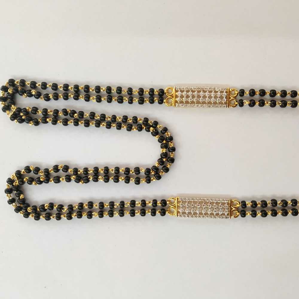 22k Designer Gold Double Line Mangalsutra DVJ-008 - Image 4