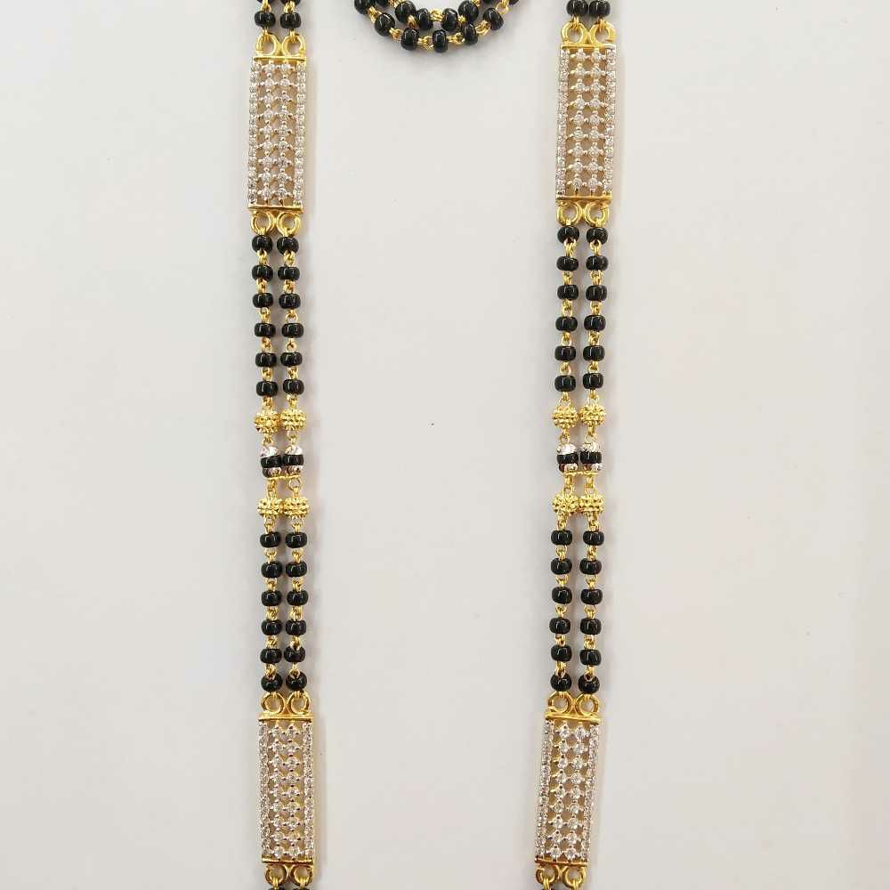 22k Designer Gold Double Line Mangalsutra DVJ-008 - Image 3
