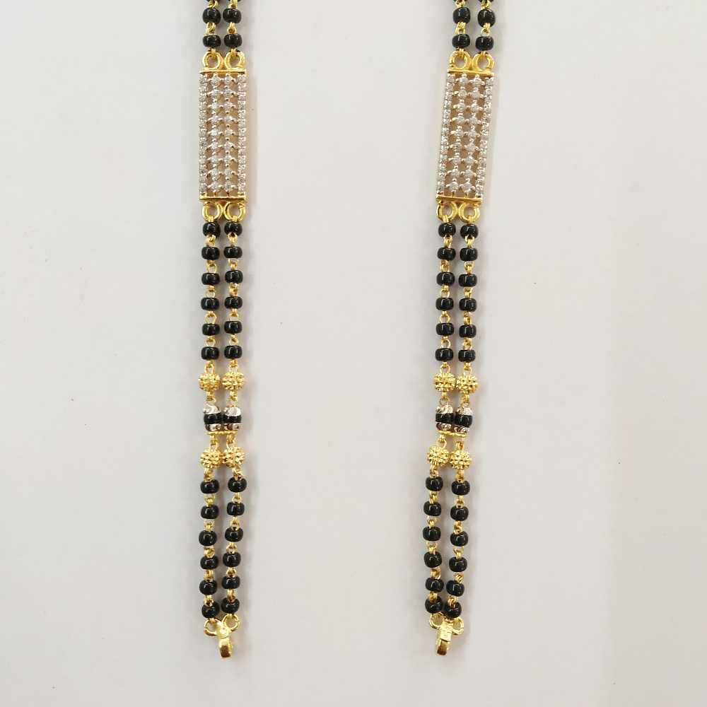 22k Designer Gold Double Line Mangalsutra DVJ-008 - Image 2