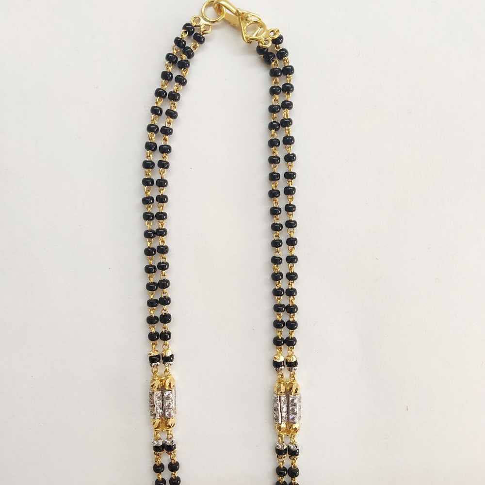 22k Gold Fancy Double Line Mangalsutra DVJ-005 - Image 3