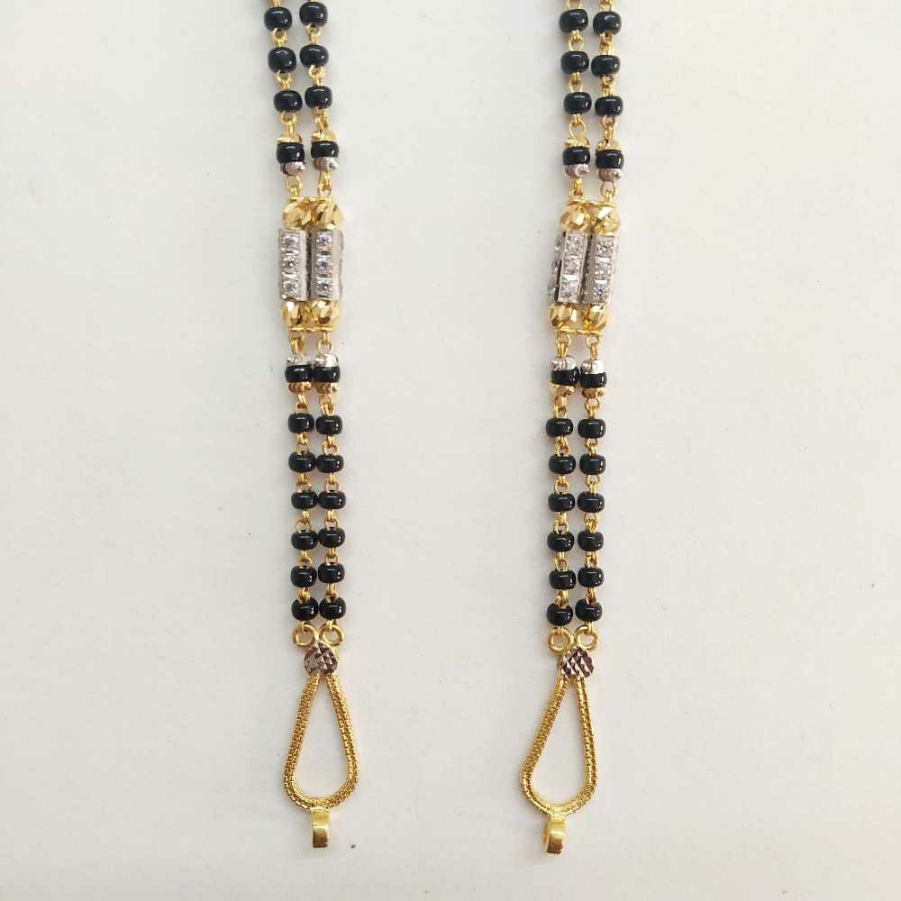 22k Gold Fancy Double Line Mangalsutra DVJ-005 - Image 2