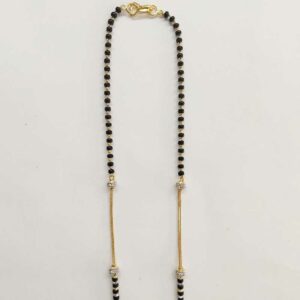 Cz diamond square fancy mangalsutra