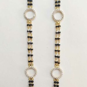 Designer cz double line mangalsutra